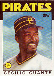 1986 Topps Baseball Cards      668     Cecilio Guante